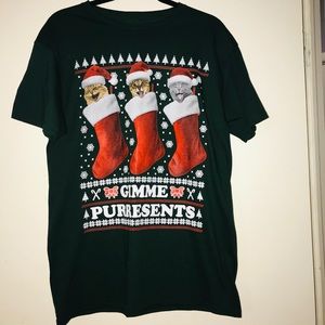 NWOT Christmas Cat graphic tee
